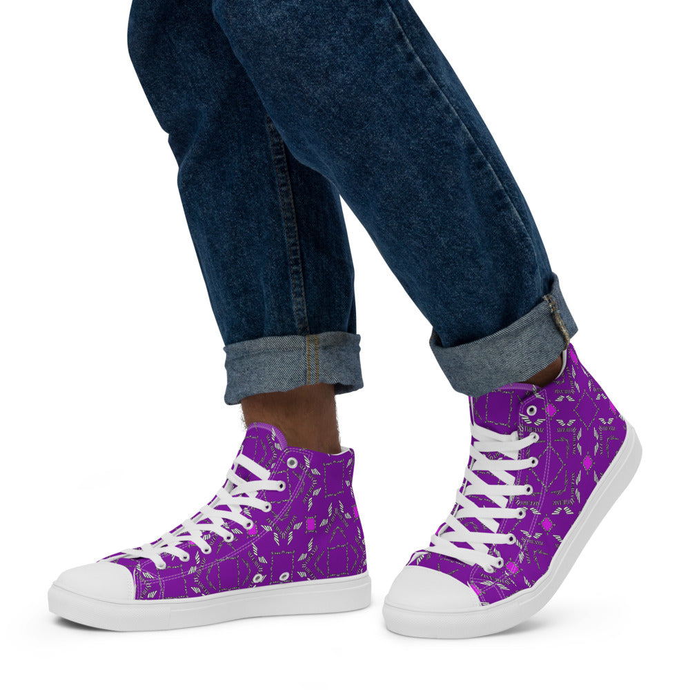 Streamz Purple Luxe Men’s high top canvas shoes