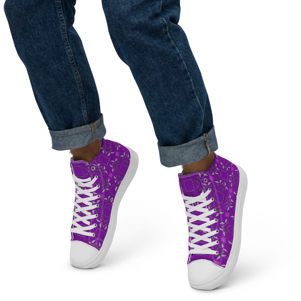 Streamz Purple Luxe Men’s high top canvas shoes