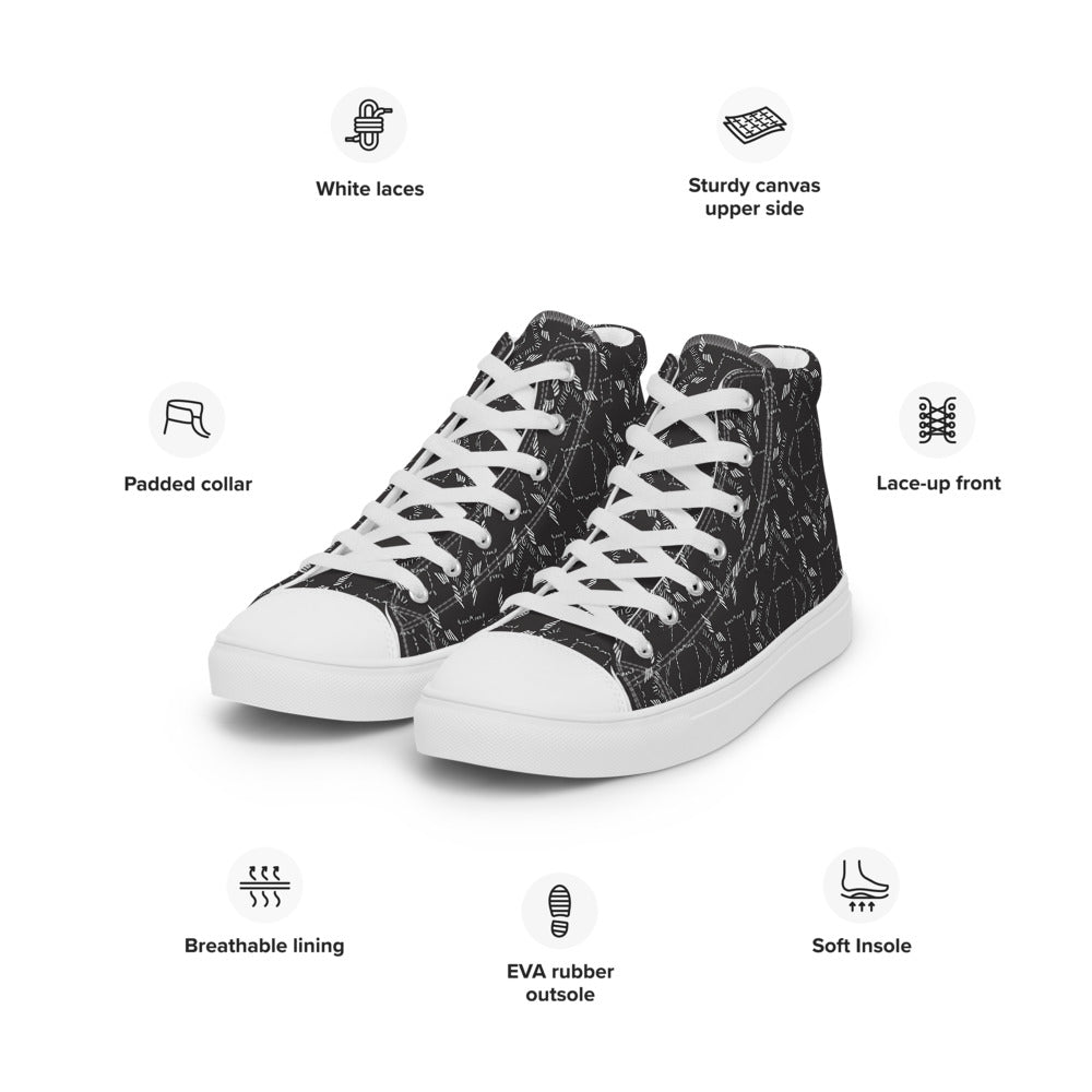 Streamz Grayscale Men’s high top canvas shoes