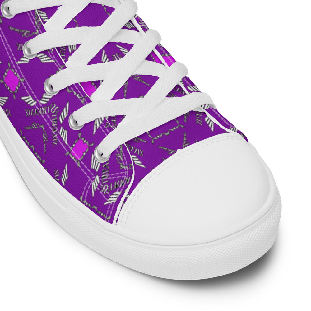 Streamz Purple Luxe Men’s high top canvas shoes