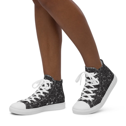 Streamz Grayscale Women’s high top canvas shoes