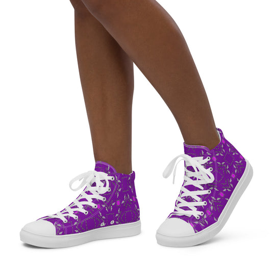 Streamz Purple Luxe Women’s high top canvas shoes